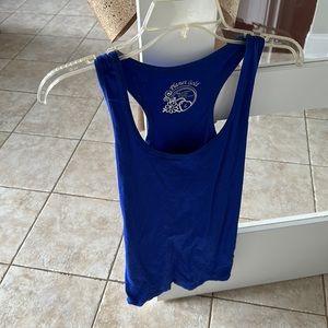 Planet gold royal blue tank top racer back